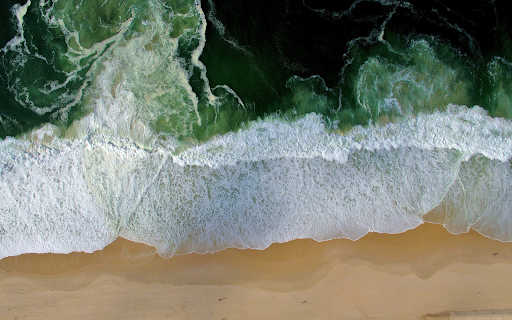 White ocean waves  from Chrome web store to be run with OffiDocs Chromium online