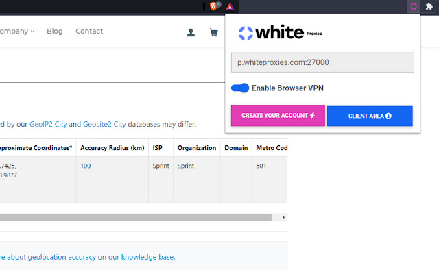 WhiteProxies Browser VPN  from Chrome web store to be run with OffiDocs Chromium online