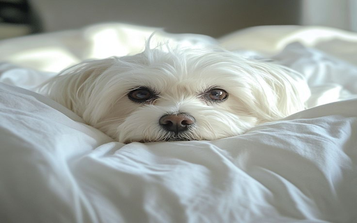 white puppy wallpaper  from Chrome web store to be run with OffiDocs Chromium online