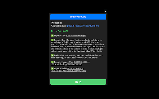 White Rabbit Drive Importer  from Chrome web store to be run with OffiDocs Chromium online