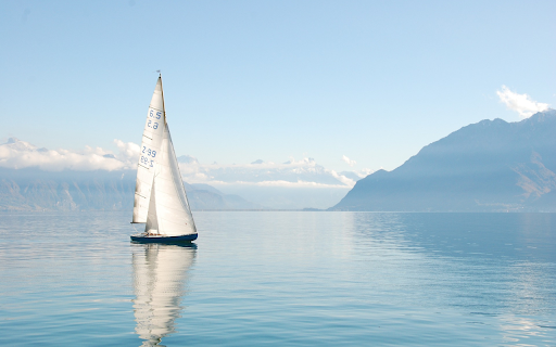 White sailboat  from Chrome web store to be run with OffiDocs Chromium online