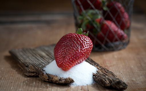 White sugar and strawberries  from Chrome web store to be run with OffiDocs Chromium online