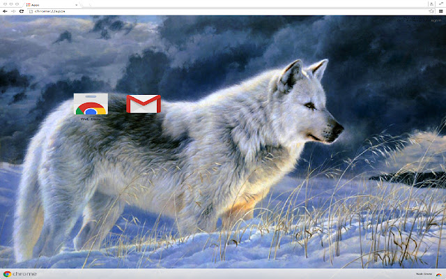 White Wolf Theme  from Chrome web store to be run with OffiDocs Chromium online
