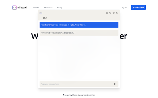 Whitzard  from Chrome web store to be run with OffiDocs Chromium online