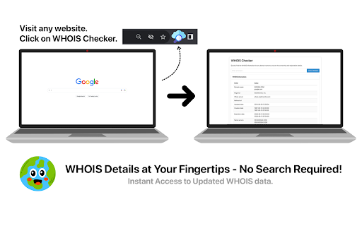 WHOIS Checker  Lookup Tool: Domain Name, Owner  Registration Check  from Chrome web store to be run with OffiDocs Chromium online