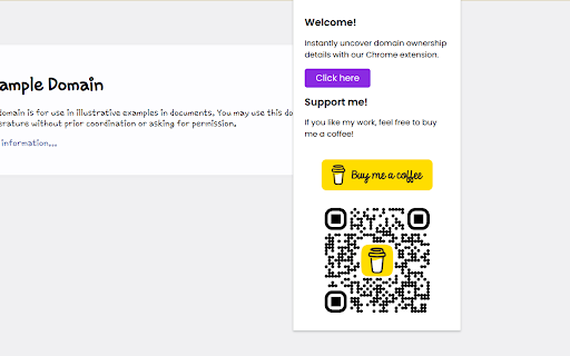who.is Information Lookup  from Chrome web store to be run with OffiDocs Chromium online