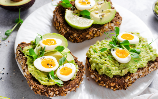 Wholesome Delight: Multigrain Bread with Avocado  Boiled Eggs Theme  from Chrome web store to be run with OffiDocs Chromium online