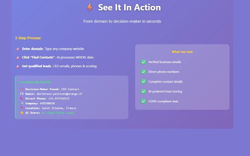 WhoMails B2B Email Finder  from Chrome web store to be run with OffiDocs Chromium online