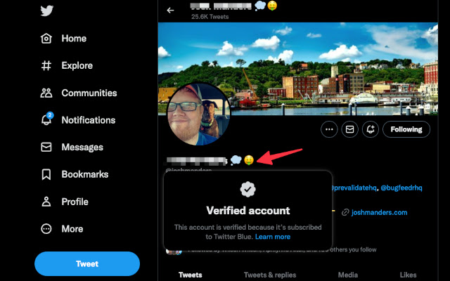 Who Twitter™ Blue  from Chrome web store to be run with OffiDocs Chromium online