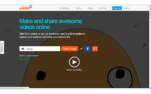 Wideo.co Make videos online  from Chrome web store to be run with OffiDocs Chromium online