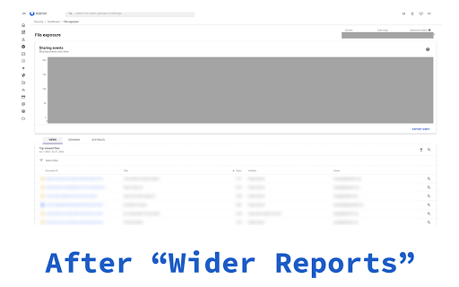 Wider Reports  from Chrome web store to be run with OffiDocs Chromium online