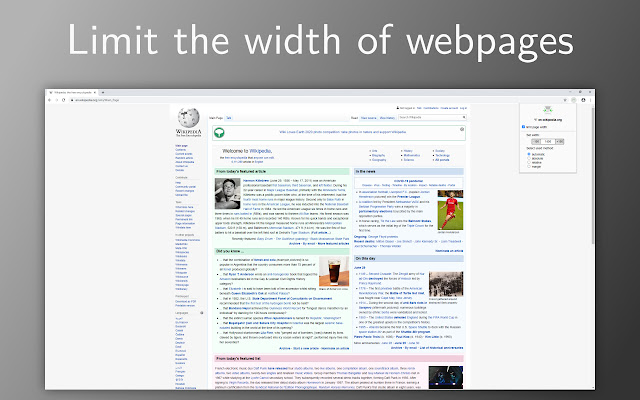 Widescreen Browsing  from Chrome web store to be run with OffiDocs Chromium online