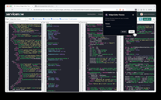 Widget Editor Themes  from Chrome web store to be run with OffiDocs Chromium online