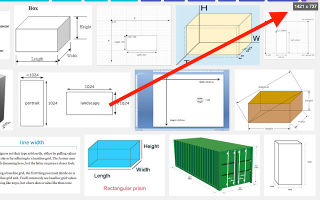 Width and Height Display  from Chrome web store to be run with OffiDocs Chromium online