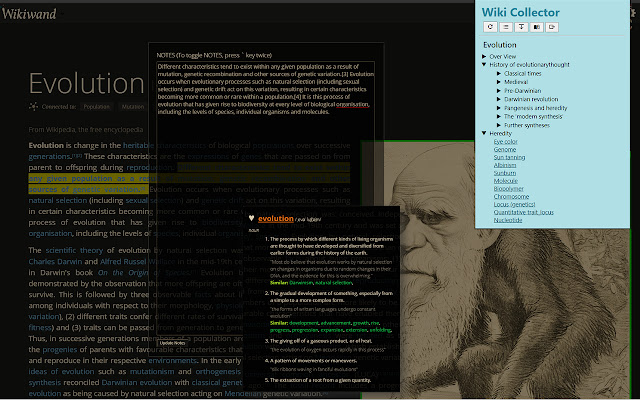Wiki Collector  from Chrome web store to be run with OffiDocs Chromium online