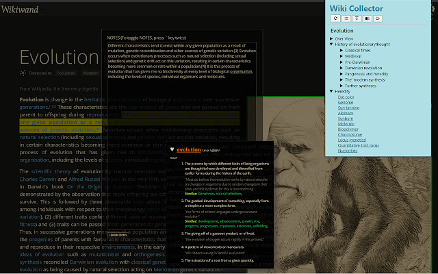 Wiki Collector uit de Chrome-webwinkel kan worden uitgevoerd met OffiDocs Chromium online