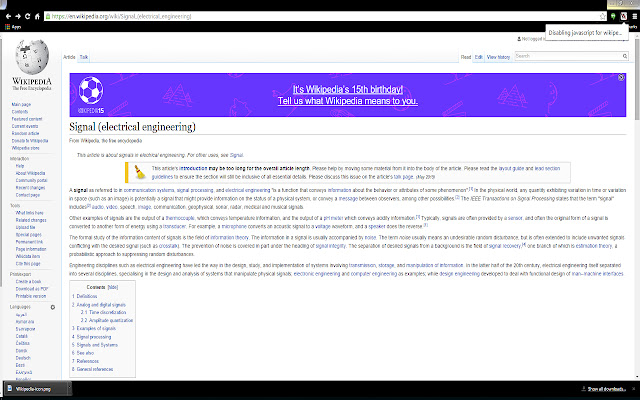 WikiDonationBlocker  from Chrome web store to be run with OffiDocs Chromium online