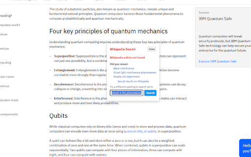 WikiGlance: Wikipedia Summary  from Chrome web store to be run with OffiDocs Chromium online