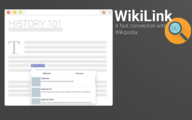WikiLink  from Chrome web store to be run with OffiDocs Chromium online