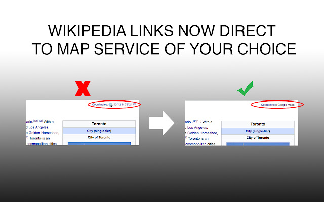 WikiMapper  from Chrome web store to be run with OffiDocs Chromium online