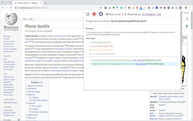 Wikipedia + Cochrane Library  from Chrome web store to be run with OffiDocs Chromium online