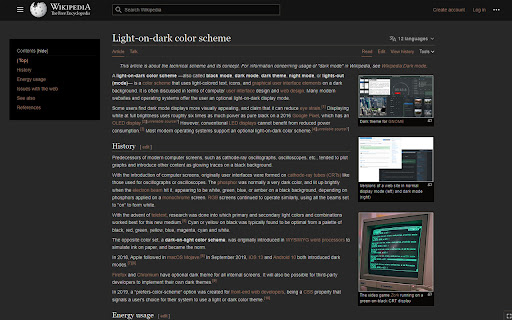 Wikipedia Darkmode  from Chrome web store to be run with OffiDocs Chromium online