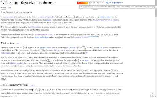 Wikipedia Page Popularity Meter  from Chrome web store to be run with OffiDocs Chromium online