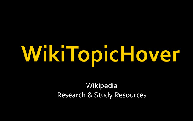 WikiTopicHover  from Chrome web store to be run with OffiDocs Chromium online