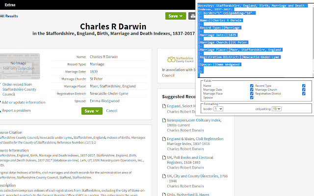 WikiTree BEE  from Chrome web store to be run with OffiDocs Chromium online