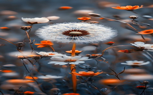 Wildflower and dandelion wallpaper  from Chrome web store to be run with OffiDocs Chromium online