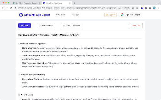 WindChat TapTap Markdown Web Clipper  from Chrome web store to be run with OffiDocs Chromium online
