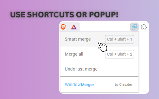 WindowMerger Organize Tabs | Smart Merge | Ideal for Multiple Monitors  from Chrome web store to be run with OffiDocs Chromium online