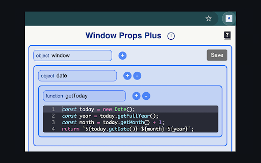 Window Props Plus  from Chrome web store to be run with OffiDocs Chromium online