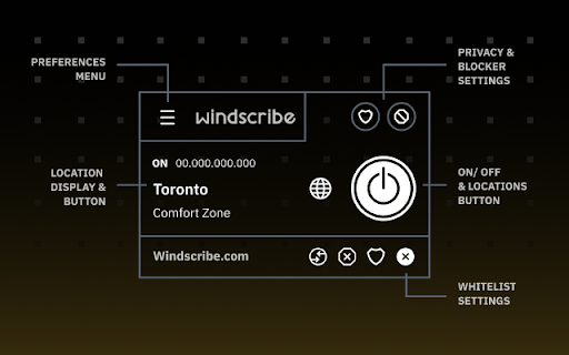 Windscribe MV3 Experimental  from Chrome web store to be run with OffiDocs Chromium online