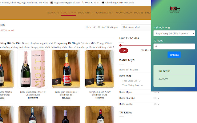 Wine Da Nang  from Chrome web store to be run with OffiDocs Chromium online