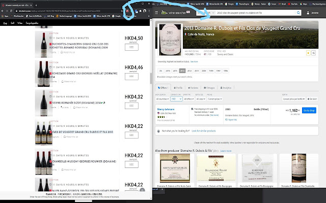 Wine Searcher  from Chrome web store to be run with OffiDocs Chromium online