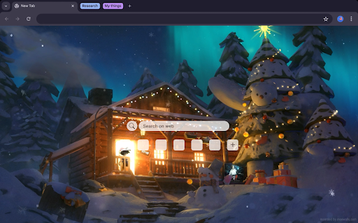 Winter Christmas House Aurora Live Wallpaper  from Chrome web store to be run with OffiDocs Chromium online