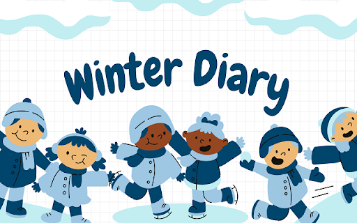 Winter Diary Today Theme  from Chrome web store to be run with OffiDocs Chromium online