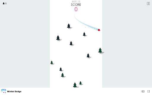 Winter Dodge Roll down the icy mountain and dodge obstacles!  from Chrome web store to be run with OffiDocs Chromium online