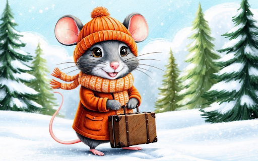 Winter mouse  from Chrome web store to be run with OffiDocs Chromium online