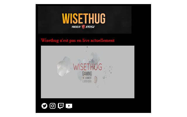 Wisethug Live Twitch  from Chrome web store to be run with OffiDocs Chromium online