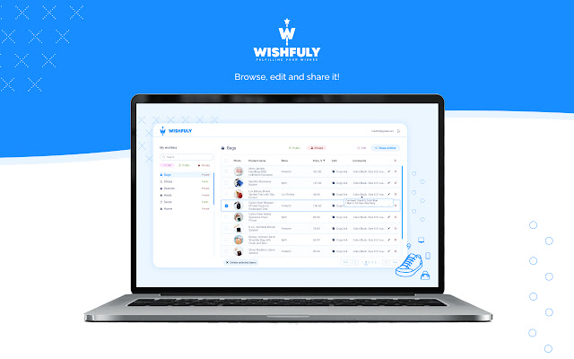 Wishfuly  from Chrome web store to be run with OffiDocs Chromium online