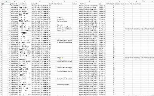 Wish Review Extractor | Scrape Reviews Data to CSV  from Chrome web store to be run with OffiDocs Chromium online