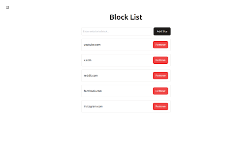 WisLock Smart Website Blocker  from Chrome web store to be run with OffiDocs Chromium online