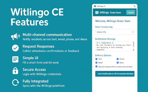 Witlingo CE from Chrome web store to be run with OffiDocs Chromium online Witlingo CE from Chrome web store to be run with OffiDocs Chromium online