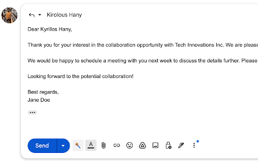 WizardReply  from Chrome web store to be run with OffiDocs Chromium online