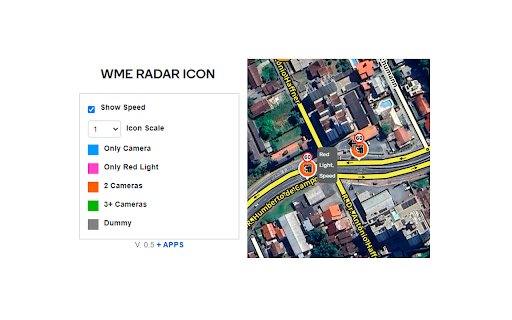 WME RADAR ICON  from Chrome web store to be run with OffiDocs Chromium online