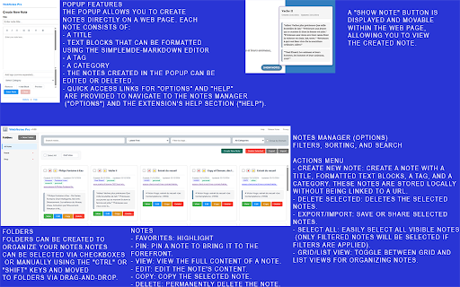 WNP WebNotes Pro  from Chrome web store to be run with OffiDocs Chromium online