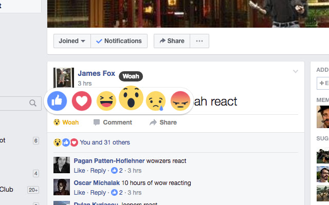 WoahReact  from Chrome web store to be run with OffiDocs Chromium online