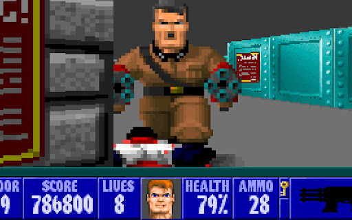 Wolfenstein 3D Game  from Chrome web store to be run with OffiDocs Chromium online
